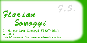 florian somogyi business card